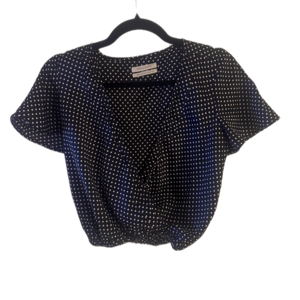 Urban Outfitters Black and White Dotted Blouse